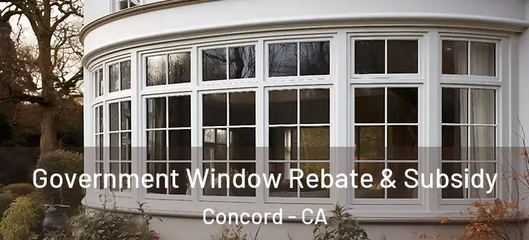  Government Window Rebate & Subsidy Concord - CA